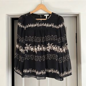 Silk Joie Blouse, black, size small